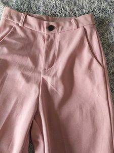 Pink Straight Leg Trousers