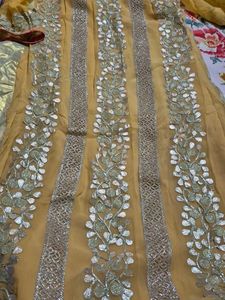 very pretty print zari work kurti