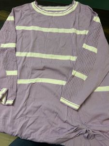 Striped Lilac Top