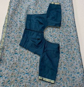 Saree with stitched blouse