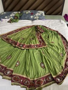 Green Heavy Handwork Saree