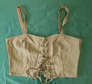 Corset Top With Tie Up Detail