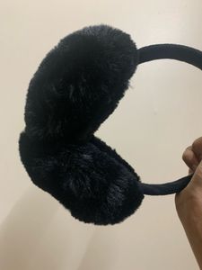 Cozy Black Faux Fur Earmuffs🐰🎀