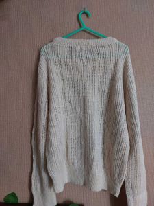Beige Knit Pullover Sweater