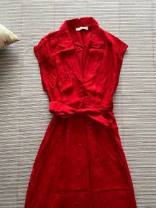 Mango MIDI Belted Dress
