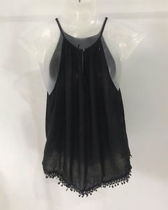 Divided Black Tank Top