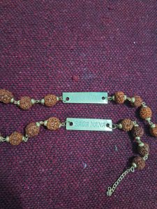 Rudraksha Bracelet with Engraved Tag