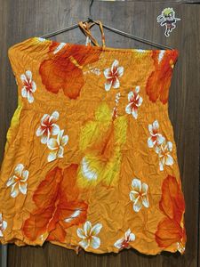 Floral Print Tube Top