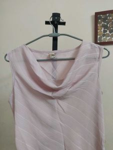 Pink cowl top