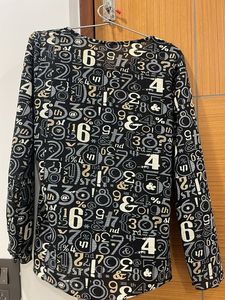Patterned Long Sleeve Top