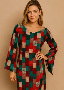 Patchwork Print Dress