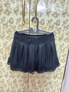 Black Lace Mini Skirt