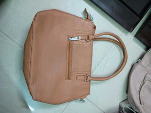 Tan Structured Handbag
