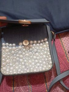 Pearl Embellished Crossbody Bag