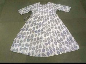 Elegant Leaf Print Gown