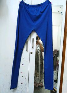 Blue Printed Rayon Kurti With Free Srishti Legging