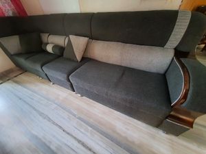 L-Shaped Sofa With 2 Cushions