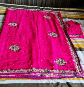 Elegant Pink Saree