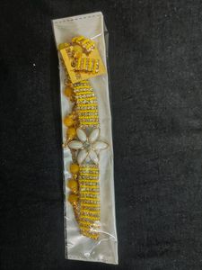 Yellow Floral Shimmer Choker Set For Haldi !