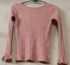 Ribbed Knit Long Sleeve Top