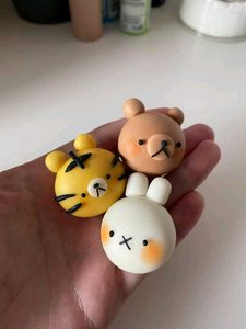 Set of Animal Clay Magnets (4 Pcs)
