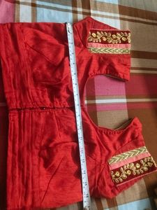 Beautiful Back Design Blouse With Heavy Lace.