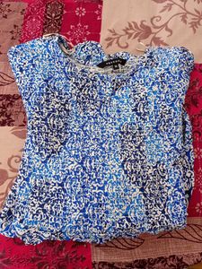 Blue Patterned Maxi Dress