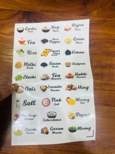 Spice Jar Label Stickers - Hindi and English