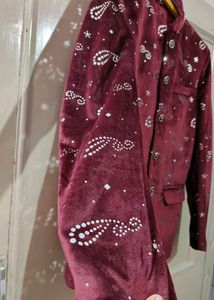 Maroon Velvet Jodhpuri