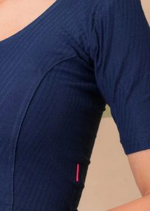 Stylish Navy Blue Blouse
