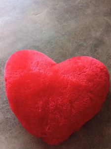Red Plush Heart Pillow