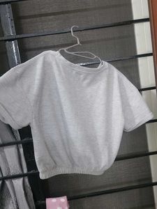 Grey Crop Top