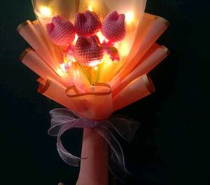 Crochet Tulip lightning Bouquet