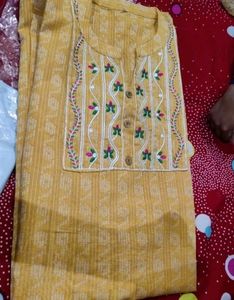Mustard New Kurti