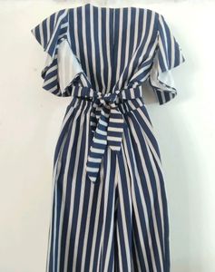 Navy Blue Stripe Co-ord ( Women)