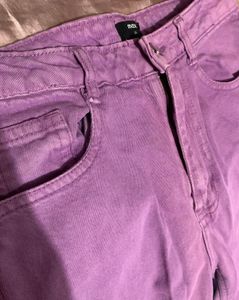 Lavender Wide Leg Jeans