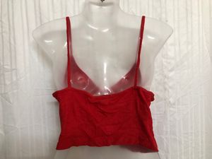 Jennyfer Red Sleeveless Crop Top