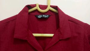 Chic Maroon Shirt by Selvia