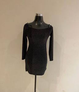 Express Black Glitter Dress