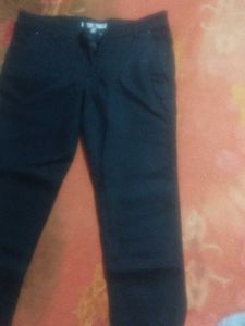 Dark Blue Straight Leg Pants