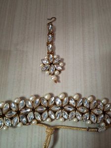 Elegant Pearl &amp; Stone Jewelry Set