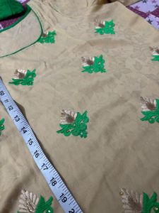 Green Embroidery Suit