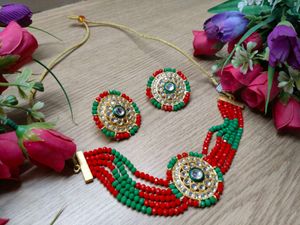 Beaded Necklace &amp; Earring Set