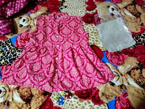 Red Patterned Top - Size M