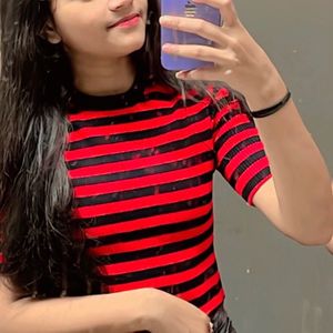 red/black crop top for girls ❤️