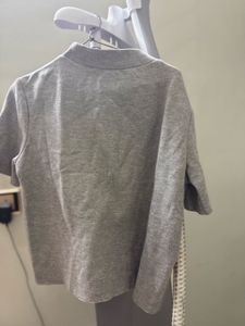 ZARA Grey Mock Neck Top
