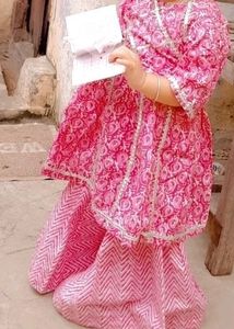 Pink Colour Sharara Suit
