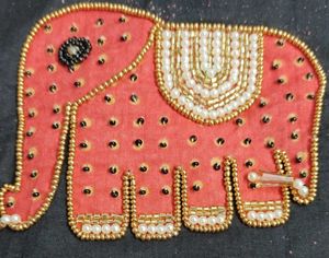 Elephant Print Co-ord Set With Hand Embroidery