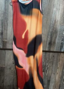 Abstract Print Bodycon Dress