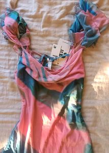 Aesthetic NEWME y2k vintage ruffle dress